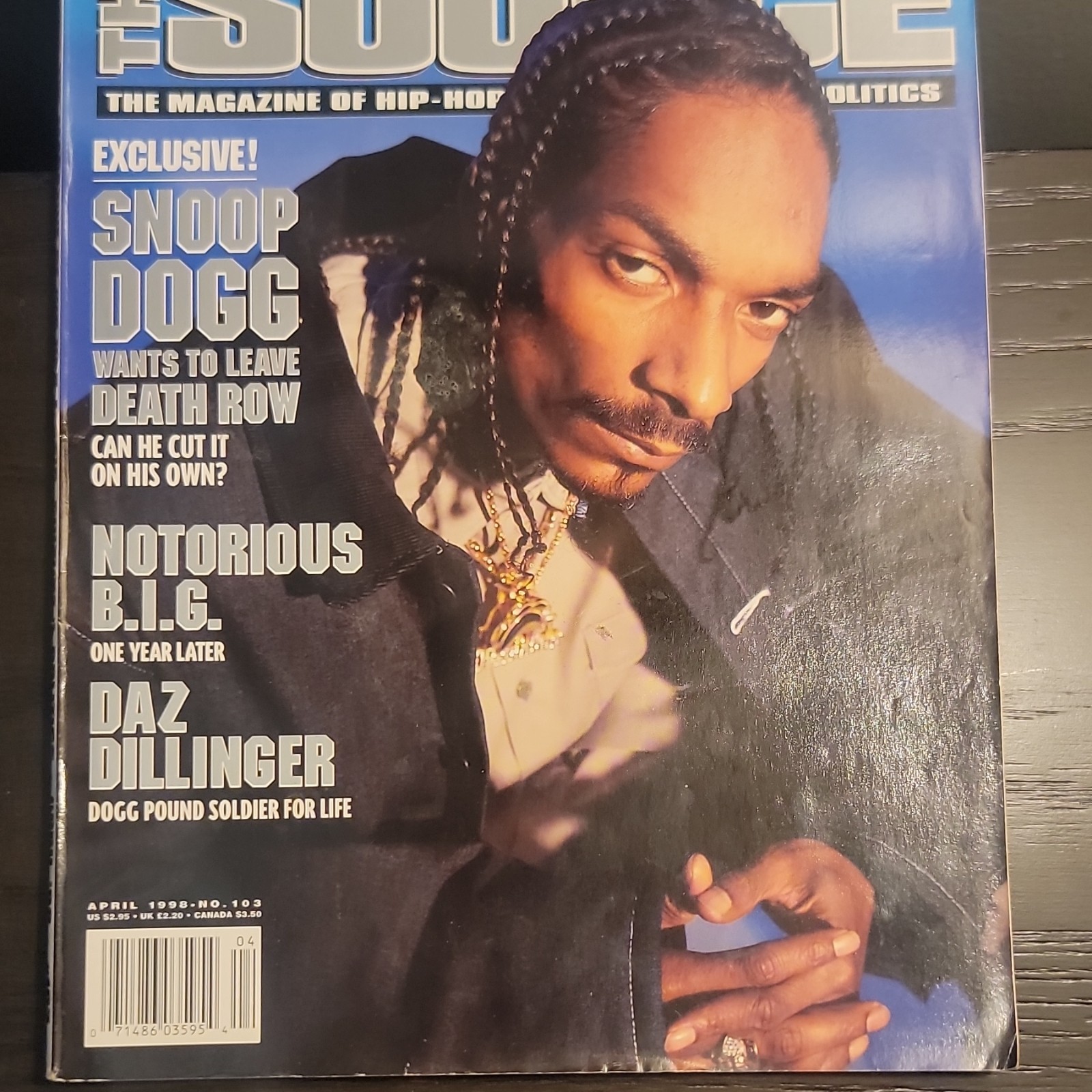 The Source April 1998 Issue 103 Snoop Dogg Notorious B.I.G. Hip-Hop Politics