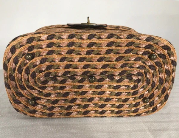 De colección. Bolso de mano 'Eric Javits' tejido, cordón de rafia y cuero Foto 4 de 4