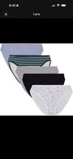 GapBody Women's 5-Pack Organic Cotton Stretch Bikini Panties, Ladies Soft Breath