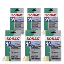 6x SONAX SCHEIBENSCHWAMM SCHEIBEN SCHWAMM 2 IN 1 ANTIBESCHLAG PFLEGE REINIGUNG