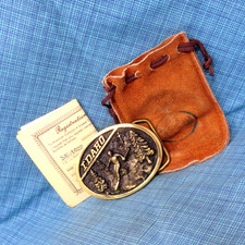 Ski Idaho Belt Buckle #RC Mountains Trees Ski...