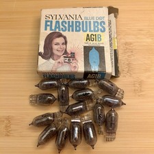 15 pc Vintage Sylvania Blue Dot Camera Flashbulbs AG1B Flash Bulbs READ NOTE