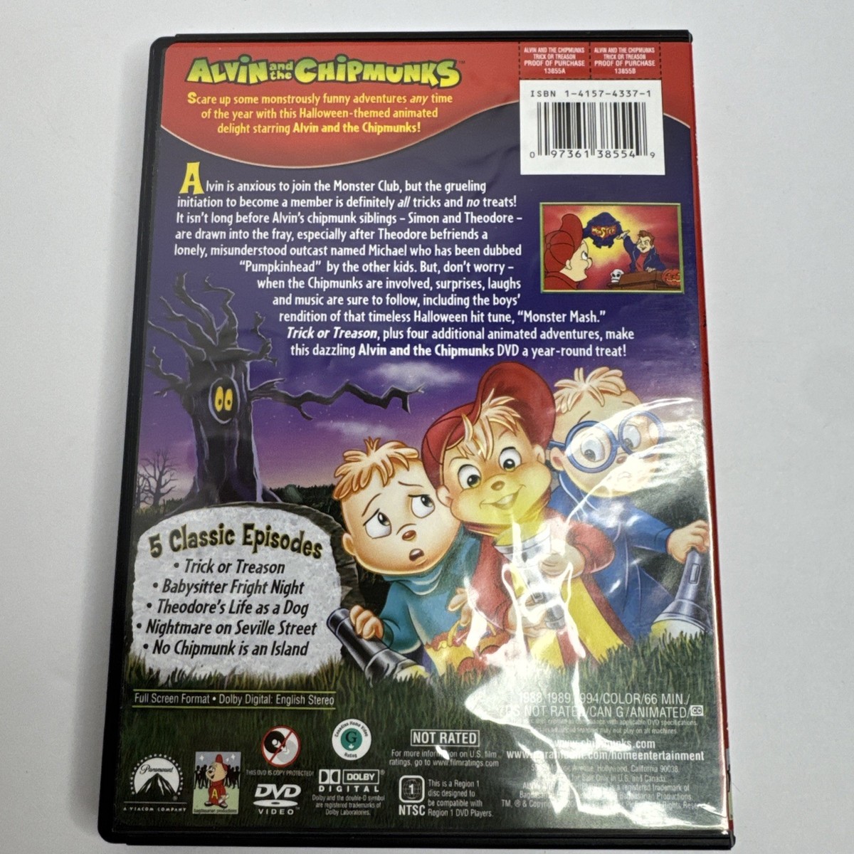 Alvin and The Chipmunks - Trick or Treason - DVD - Halloween