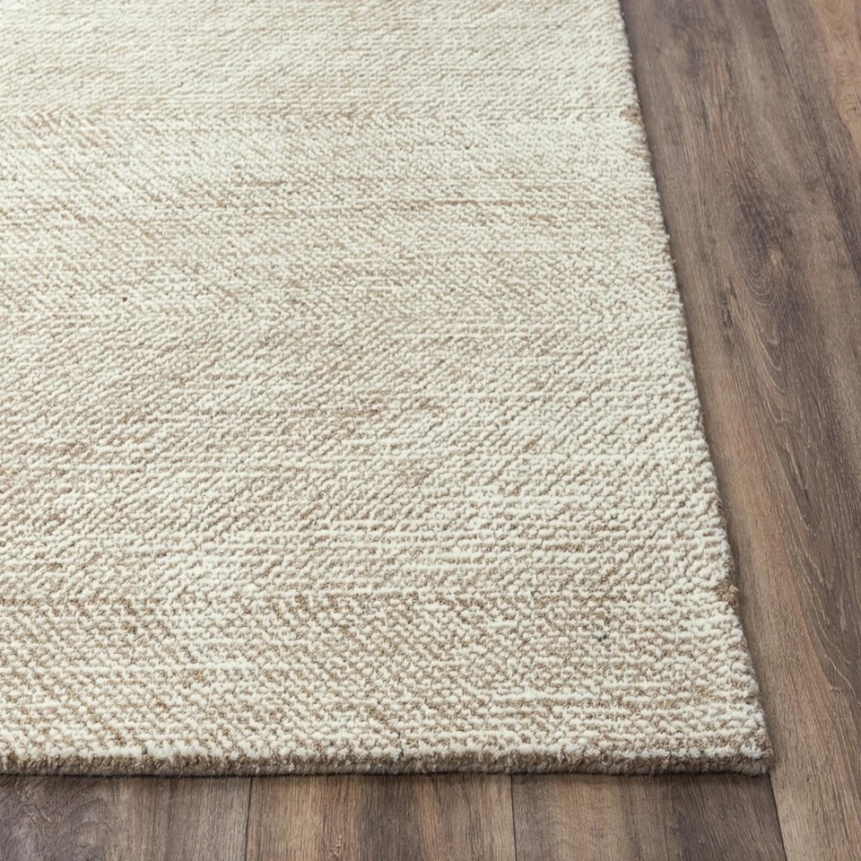 Rizzy Rugs Etchings Area Rug ETC103 Wool Geometric Transitional Tan Rectangle - Image 2 of 4