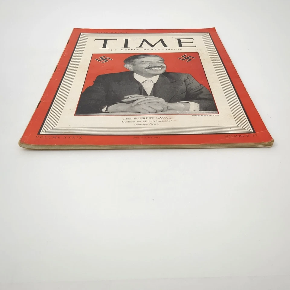 Time Magazine Hitler Laval Vichy WWII News Weekly Magazine 1942 - Image 3 of 4