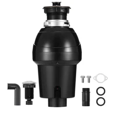 Garbage Disposal 1 HP Continuous Food Waste Disposer 3270 RPM EZ Connect Corded
