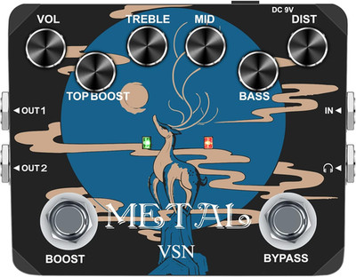 Heavy Metal Muff Top Boost Distortion Guitar Effect Pedal With 80s & 90s Metal S