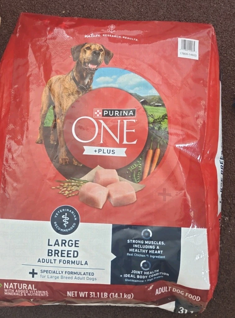 Purina One +Plus Dry Dog Food for Large Adult Dogs High Protein, Real Chicken...