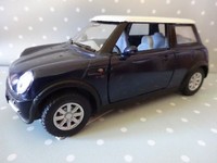 Mini Cooper Blau Modelauto Ca.12Cm *Neu* Mit RüCkzugmotor
