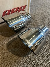 APR TPK0004 Single Walled 4" Slash Cut Polished Exhaust Tips Fits 2.5" Pipe NEW