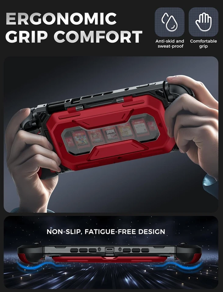 Mumba Ergonomic Grip Protective Cover for Nintendo Switch 2 Case with Flip Stand - Image 4 of 4