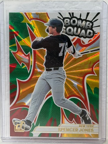 Spencer Jones [Green Laser] #10 2026 Panini Donruss Bomb Squad card