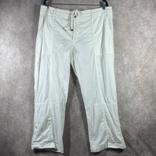 Lauren Ralph Lauren Pants Womens 16 White Cropped Roll Tab Hem Vacation Beach