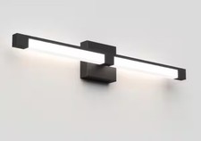Artika Tivoli 27 pulgadas Barra de luz de tocador LED integrada moderna negra mate de 1 luz