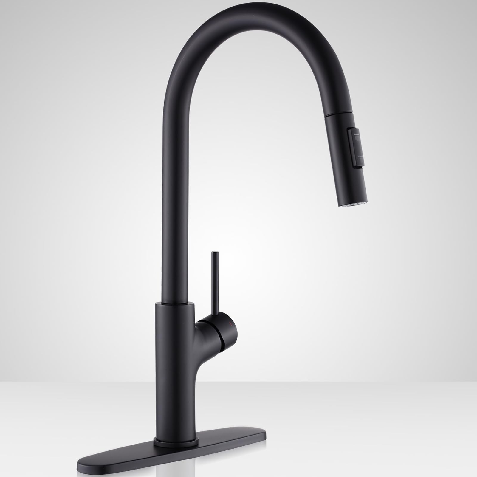 Black Kitchen Faucet With Pull Down Magnetic Docking Sprayerstainless Steel Pull