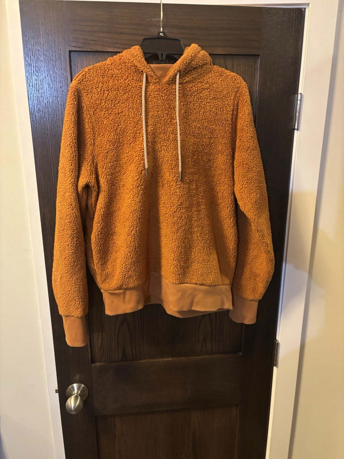 Athleta Tugga Sherpa Hoodie Cattail Brown Women's Size Medium Athletic Gym