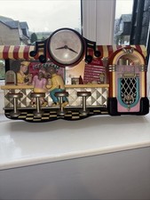 Vintage Coca Cola 3D Wall Clock Ice Cream Shop Soda Fountain Diner Jukebox