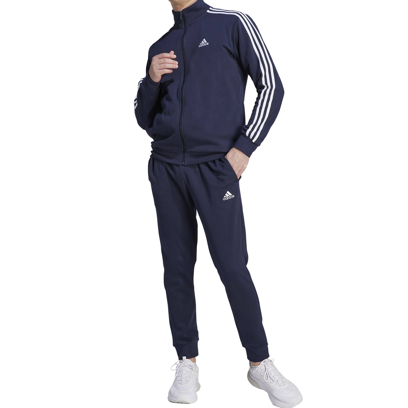Adidas Trainingsanzug fr Herren Basic 3-полосный флисовый цвет синего цвета 14490₽