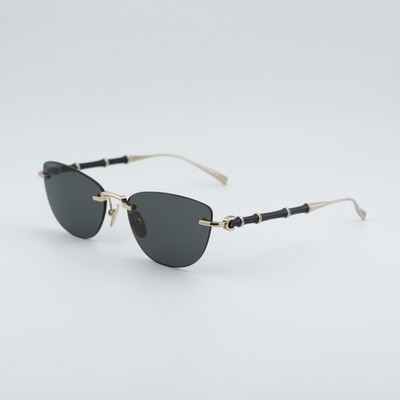 Gucci GG2063S 002 Cat Eye Sunglasses - Shiny Endura Gold/Grey New Gucci GG2063S 002 Shiny Endura Gold/Grey 55-17-145  main image 4