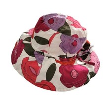 Baby Gap Floral Bucket Hat Girls 6 9 12 Months Beach Summer Sun Shade