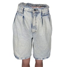 Vintage Palmetto's High Waist Denim Shorts Size 9 Stone Wash Raw Waist Hem