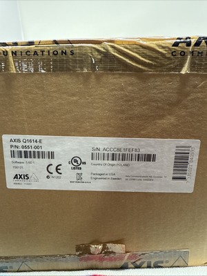 AXIS  INC 0551-001 Q1614E q1614-E 720P IP66 IP CAMERA OUTDOOR INDOOR NIB