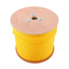 1/4" x 600' Yellow Twisted Polypropylene Rope Heavy Duty Poly Ropes For Outdoor