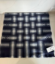 CHANEL Cashmere Check CC Stole Scarf