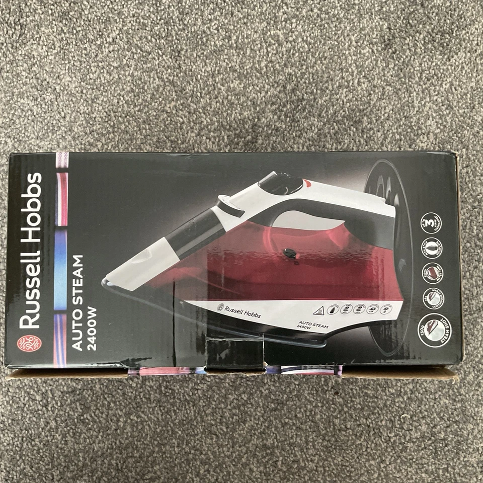 Russell Hobbs 2400W Autosteam Iron, Non-stick Soleplate, 320ml, 2m cord - Image 2 of 2