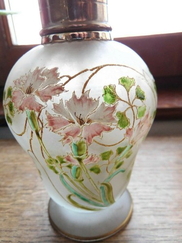 rare trés belle lampe de style berger, brule parfum decor émaillée ancienne - Foto 2 di 11