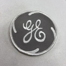 White On Gray GE GENERAL ELECTRIC Patch M017