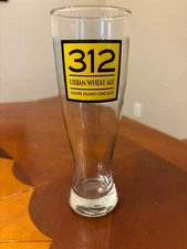 VINTAGE 312 Urban Wheat Ale Goose Island Chicago 8 Inches Tall Draft Beer Glass