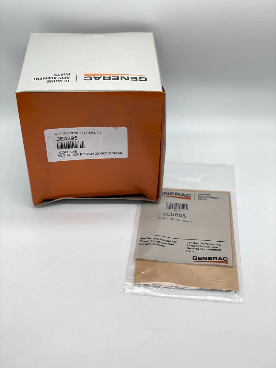 Generac 0E4395 Actuator Bosch 32 Governor GASKET INCLUDED 0E6586  