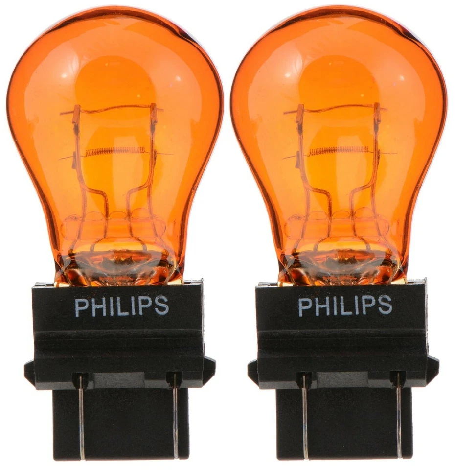 Philips LongerLife 3157NA 27/7W Dos Bombillas Señal de Giro Frontal Aparcamiento Reemplazo Lámpara Foto 3 de 4