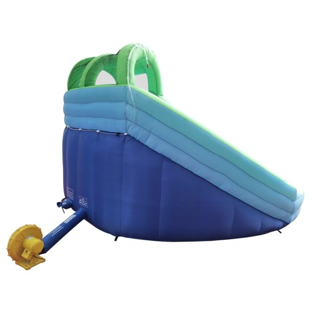 aleko commercial grade outdoor inflatable bounce house water slide with pool and blower