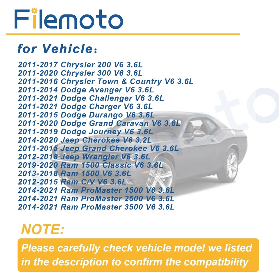 Cubiertas de válvula con junta para Jeep Grand Cherokee Wrangler Ram ProMaster 1500 3,6 L Foto 4 de 4