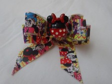 DISNEY Hair Ribbon and clip w/ Minnie Mouse Decoration BRAND NEW
