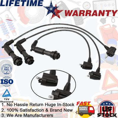 Black Spark Plug Wire Set for Lexus GS300 1998-2004 3.0L L6 Lexus IS300 2001-04