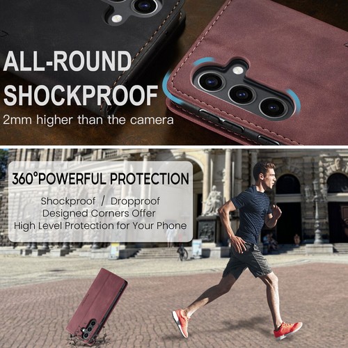 Flip Magnetic Wallet Card PU Leather Case For Samsung S25 S24 S23 S22 S21 S20+ - Picture 73 of 73