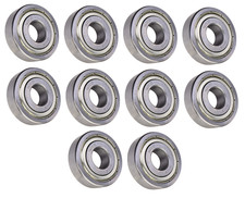  10 Each 1633-ZZ Shielded Radial Ball Bearing 5/8 ID X 1-3/4 OD X 1/2 Wide