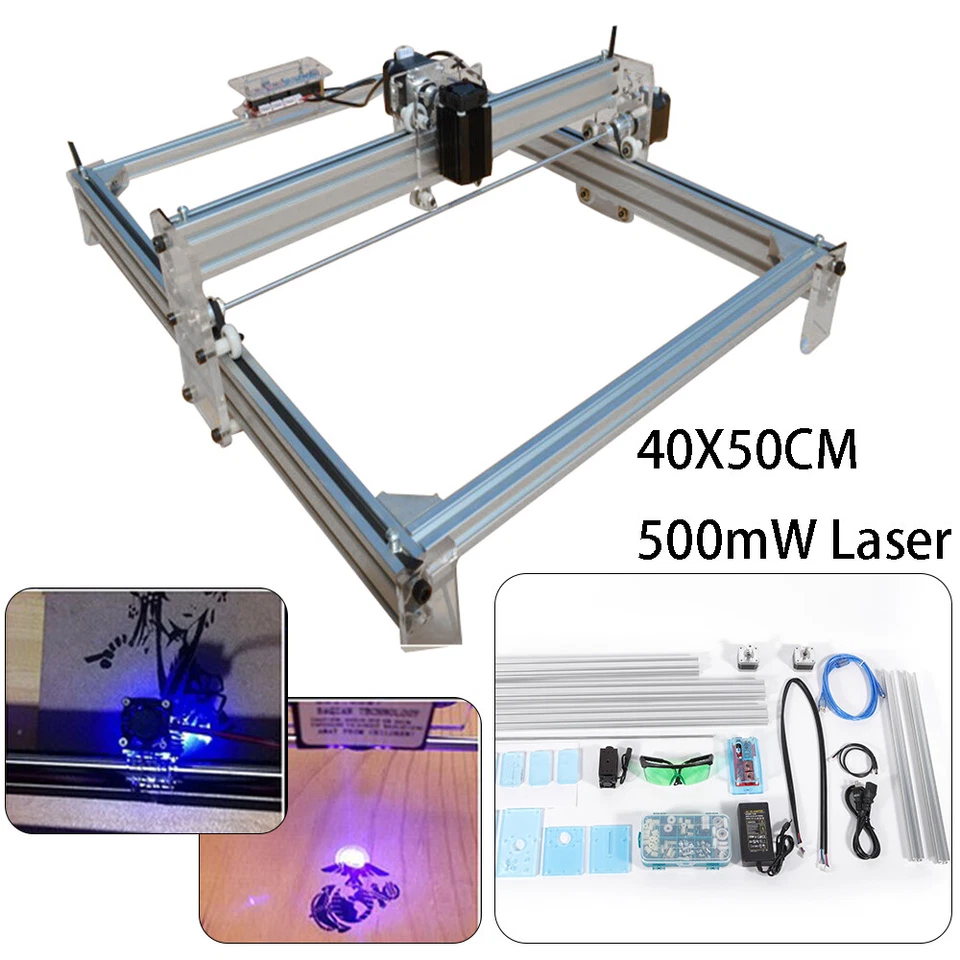 12V 500mW CNC Laser Graviermaschine DIY Holz Gravurmaschine Gravierger?t 40X50CM - Bild 2 von 4