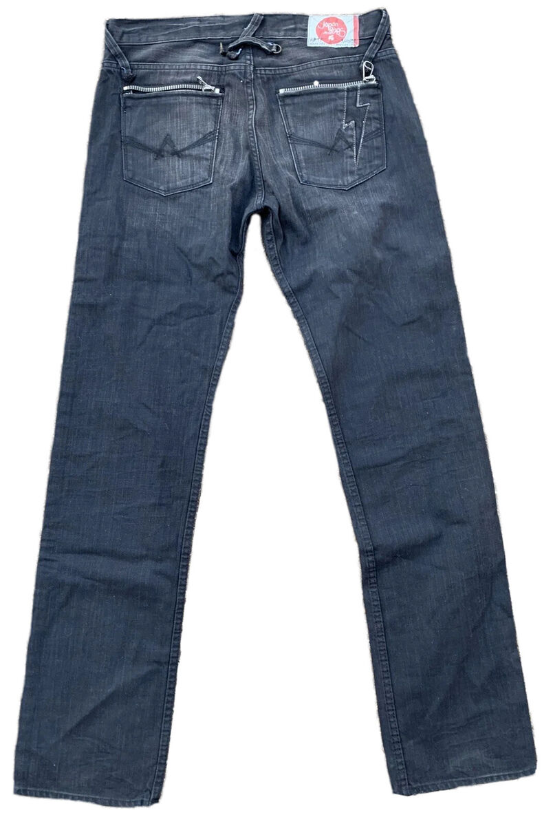 JAPAN RAGS BLACK JEANS, SIZE 32x34, 602 ECLAIRE OF MA/641 JAPAN RAGS BLACK JEANS, SIZE 32x34, 602 ECLAIRE OF MA/641