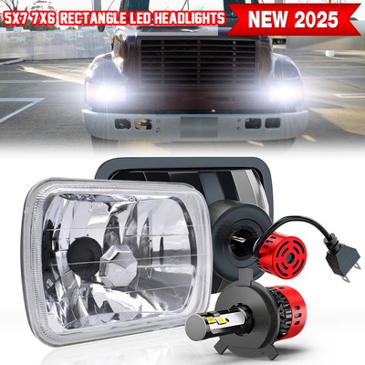 7x6'' 5X7'' LED Sealed Headlights Beam For INTERNATIONAL 4700 4900 8100 9900O