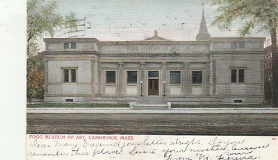 KAPPYS 22418-33 ILL. BASSELMAN PUB UNDIVIDED POSTED 1907 FOGG MUSEUM CAMBRIDGE