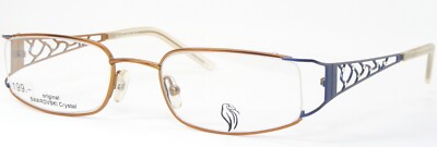 Cobra Optics C12 C Copper /Blue Rare Eyeglasses w/ Swarovski Crystals 49-18-135