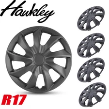 17" Black Set of 4 Wheel Covers Full Rim Hub Caps fit R17 Tire & Steel Wheels