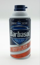 Barbasol Sensitive Skin Thick Rich Shaving Cream 10oz New