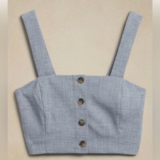 Banana Republic Button Cropped Tank Size 10 NWT