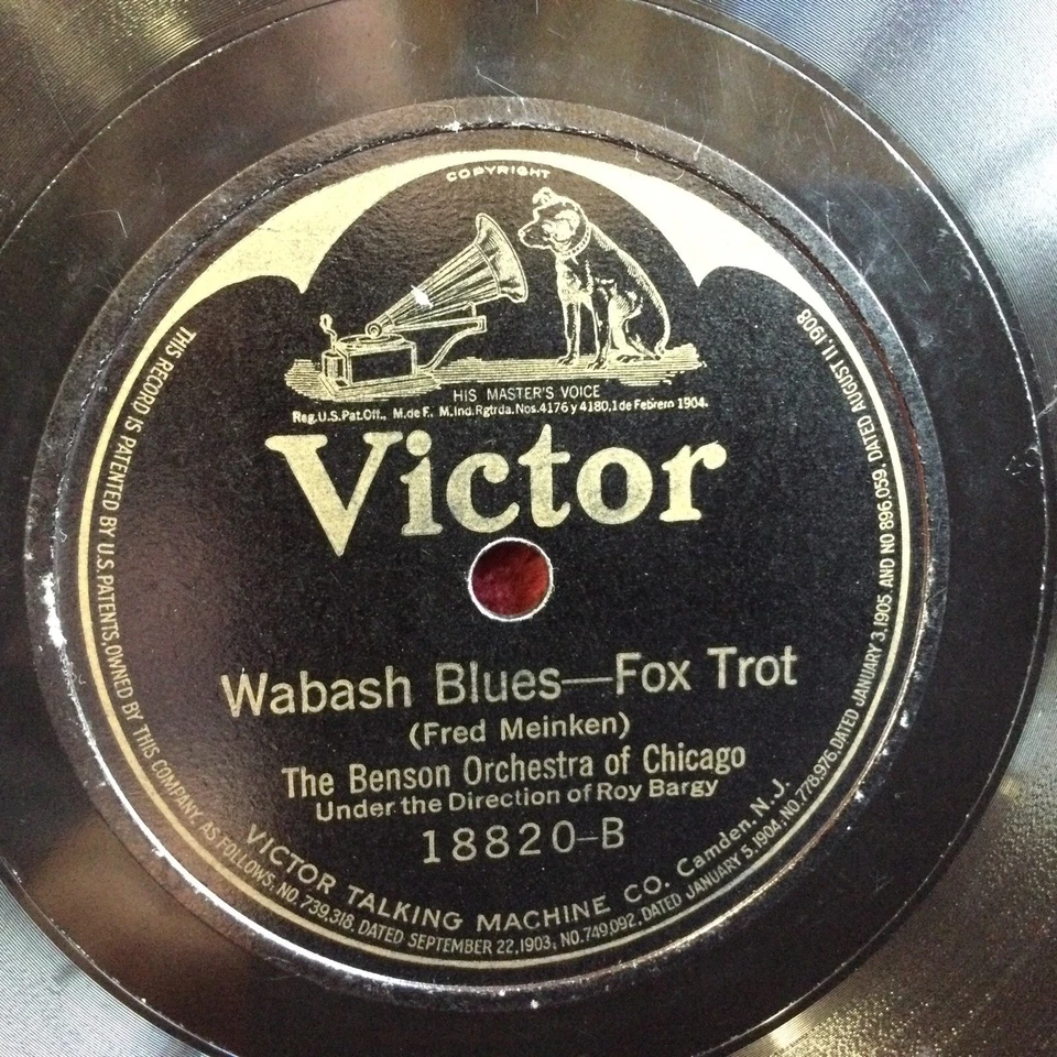 VICTOR  18820  BENSON ORCHESTRA  TUCK ME TO SLEEP , Wabash Blues   78RPM 1921 - Image 4 of 4