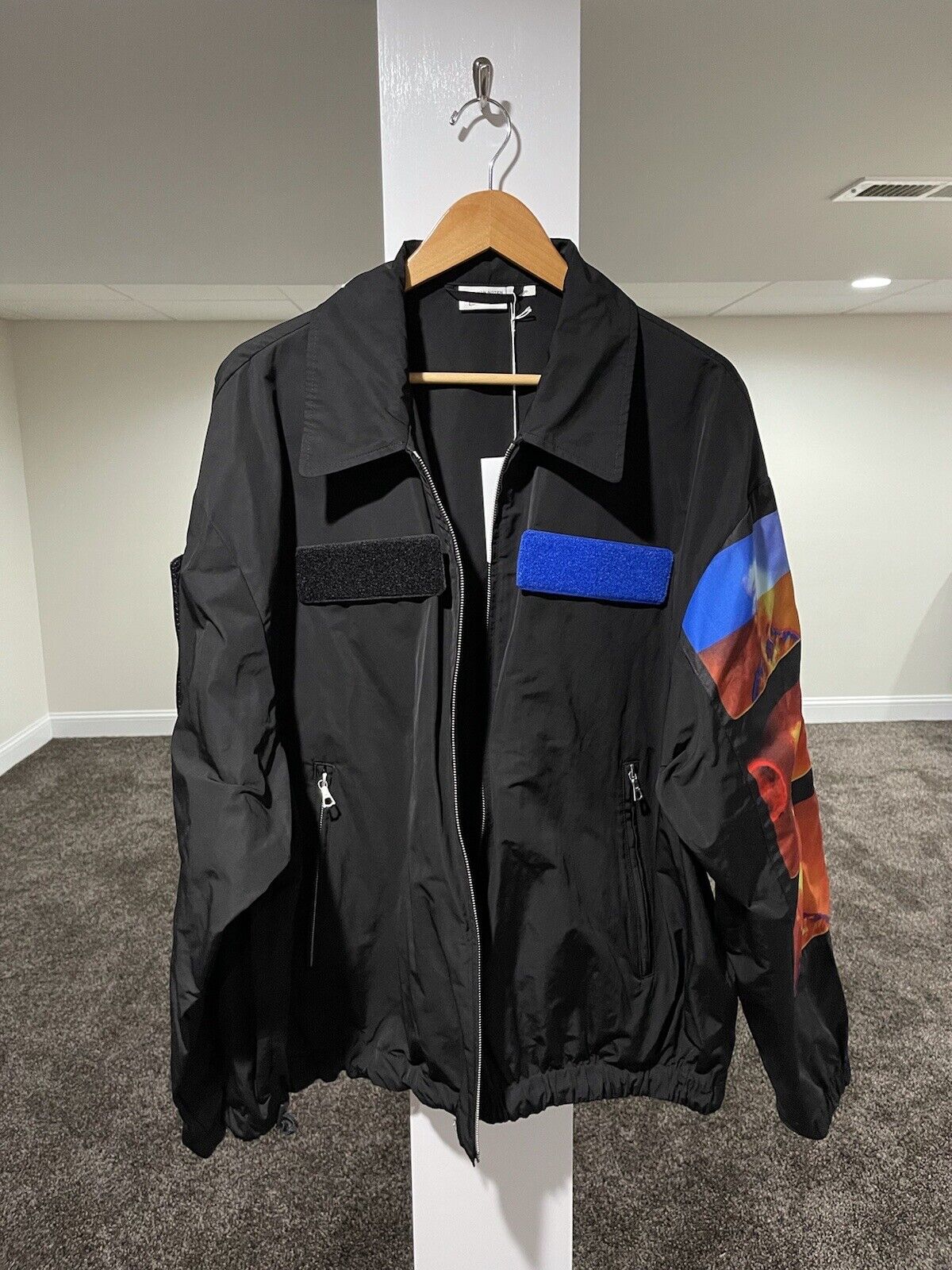 Dries Van Noten Black Len Lye Edition Patch Jacket size Large